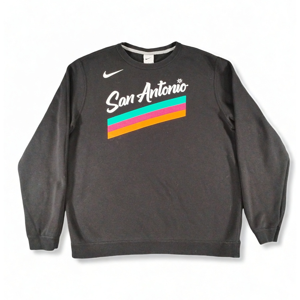 Nike San Antonio Spurs Club Fleece Sweatshirt Large Cotton Retro Streetwear
